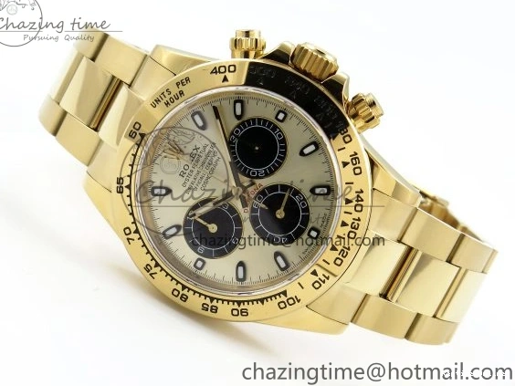 0219 Daytona 116508 QF 1:1 Best Edition YG Black Dial on YG Bracelet SH4130 V3 (Gain Weight) Tailored 1720